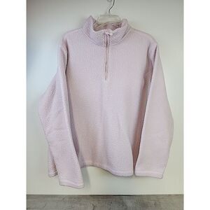 Gander Mountain Sweater Women's Extra Large Pink 1/4 Zip Fuzzy Fleece Soft Warm